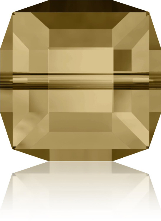 5601 Cube - 4mm Swarovski Crystal - LIGHT COL TOPAZ