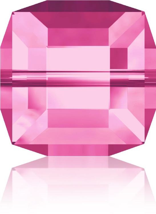 5601 Cube - 4mm Swarovski Crystal - ROSE