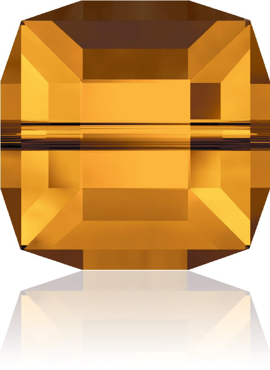 5601 Cube - 6mm Swarovski Crystal - CRYSTAL COPPER