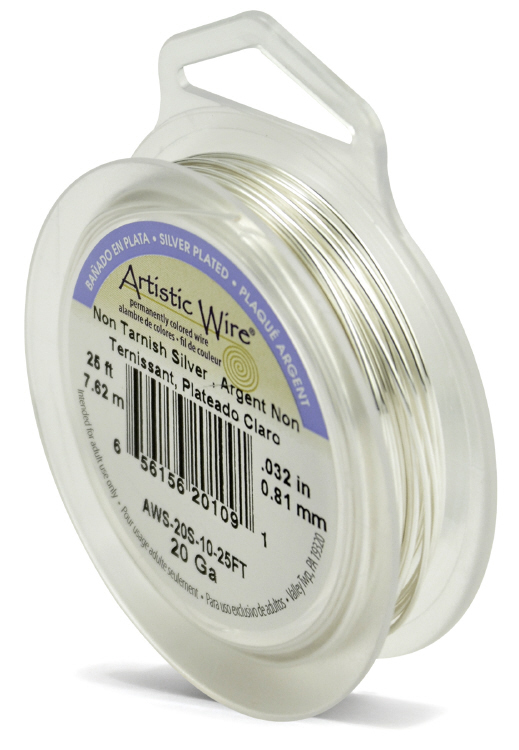 Artisitic Wire 20 guage 25 ft - Silver Plated, Tarnish Resistant