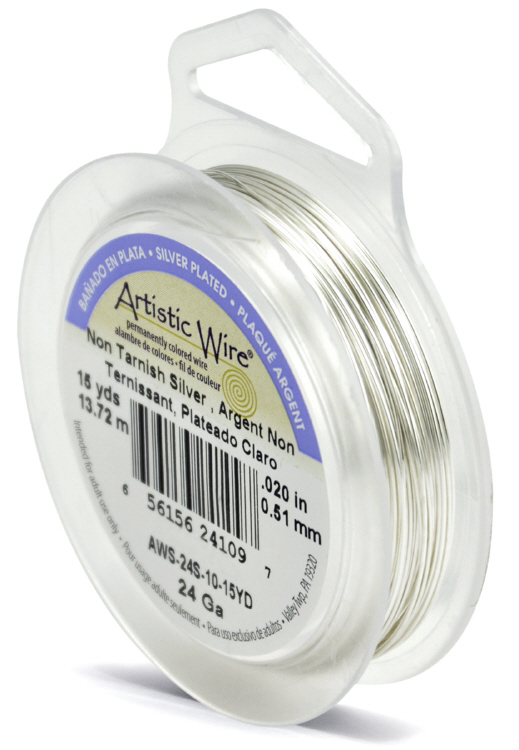 Artisitic Wire 24 guage 15 yd - Silver Plated, Tarnish Resistant