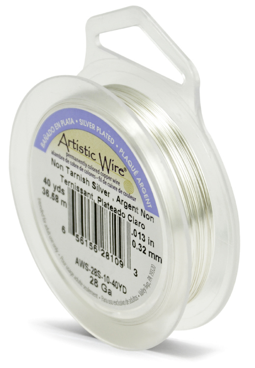 Artisitic Wire 28 guage 40 yd - Silver Plated, Tarnish Resistant