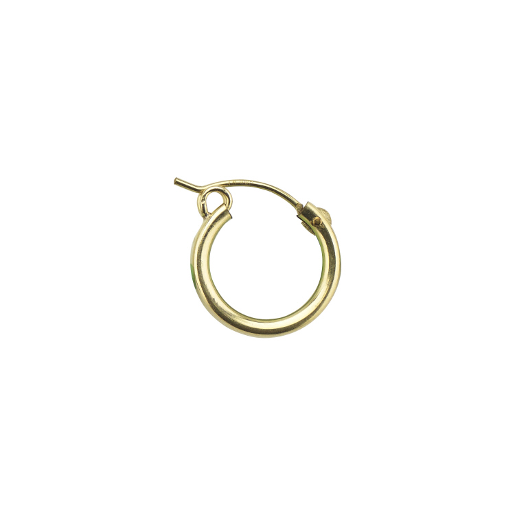 2 x 15mm Hoop Earrings -  Gold Filled