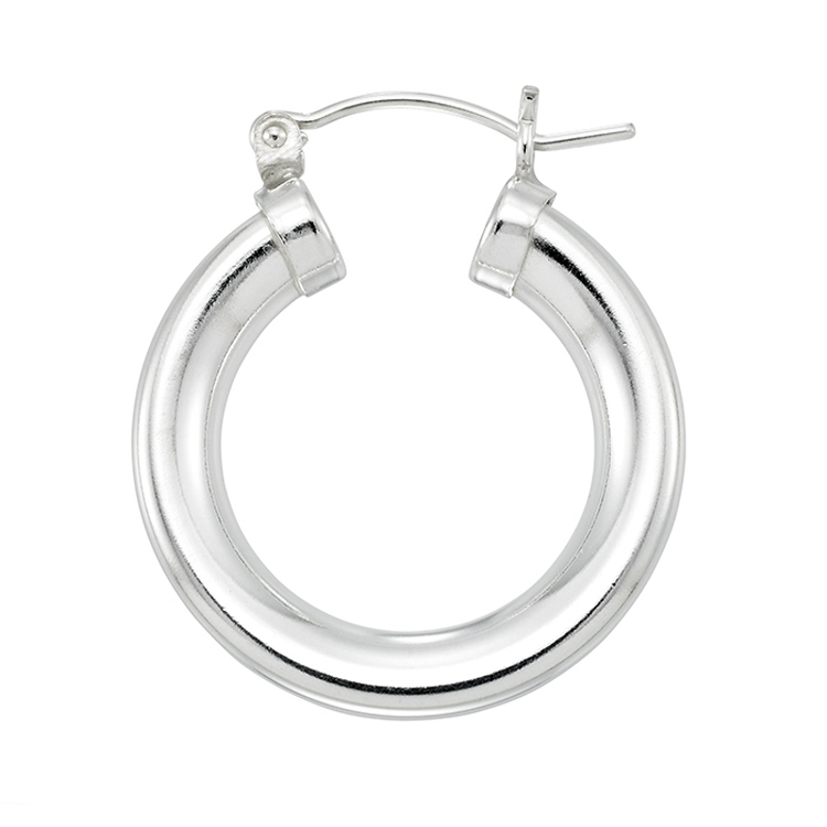 Hoop Earrings 5 x 25mm - Sterling Silver