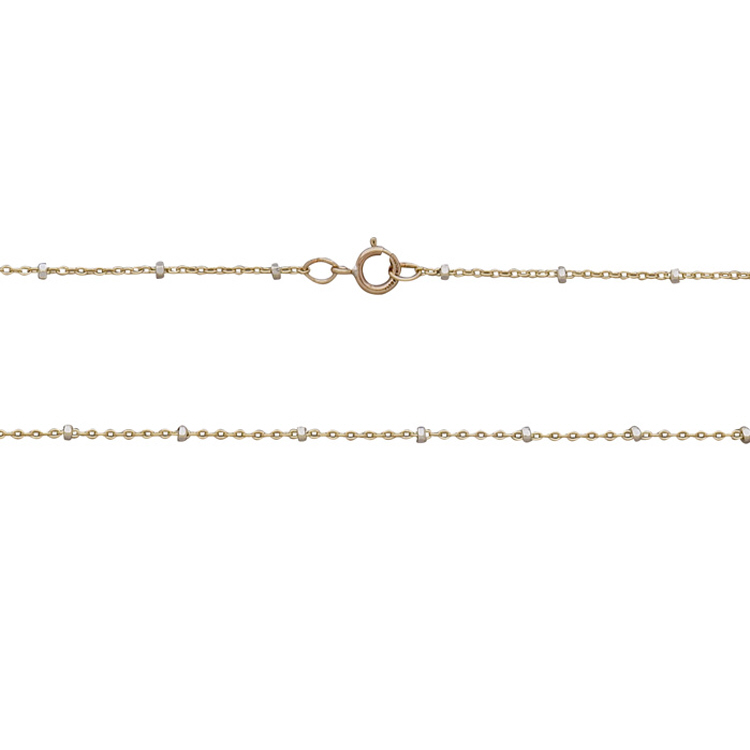 Satellite Chain with Sterling Silver  Diamond Cut Beads 18