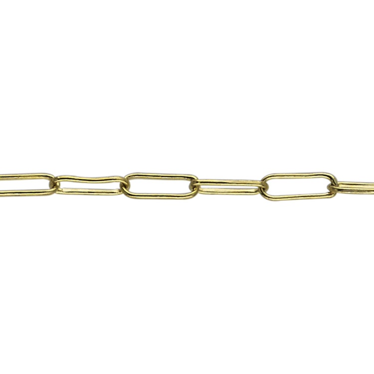 Fancy Paperclip Chain 1.8 x 5.1mm - 14 Karat Gold