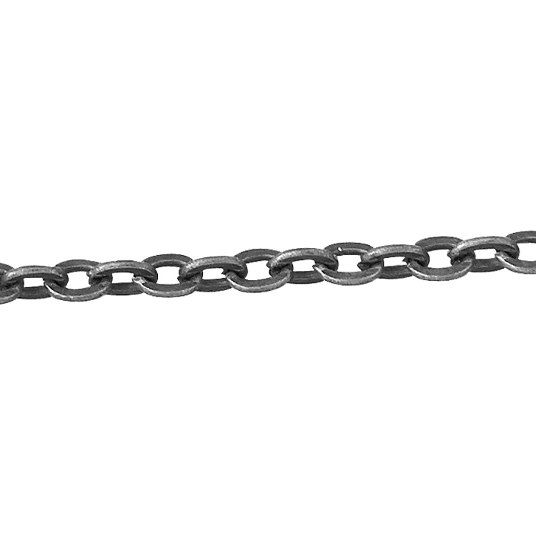 Small Flat Cable Chain - Gun Metal Plated