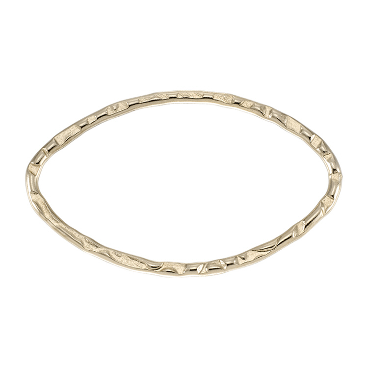 Oval Hammered Links 18.3 x 30.2mm - Gold Filled