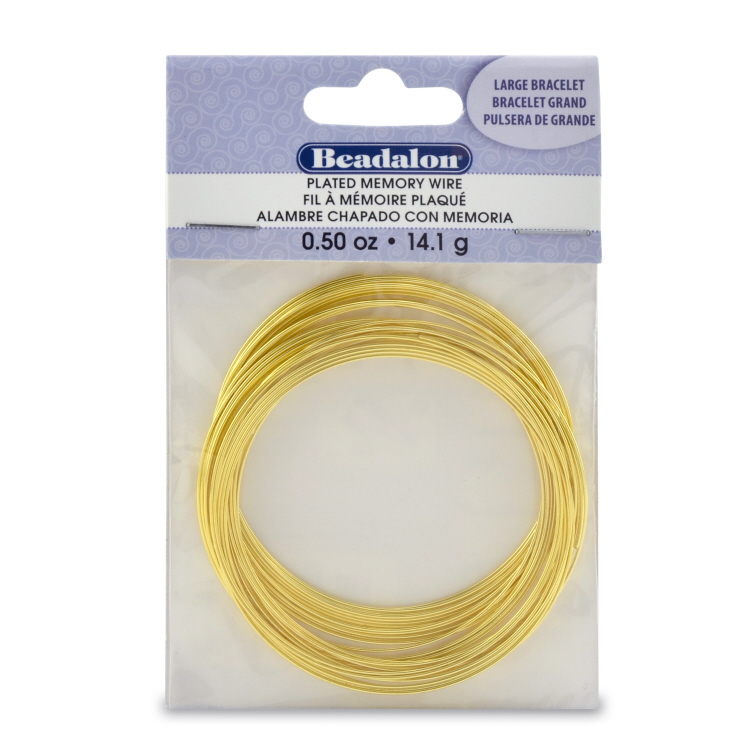 Gold Color Memory Wire - Large Bracelet
