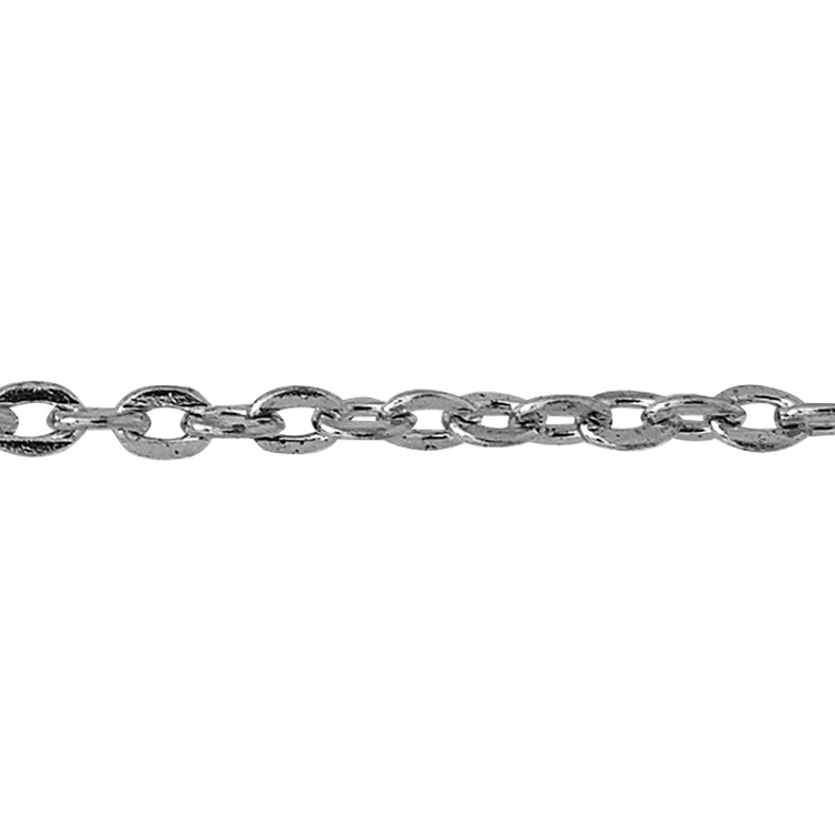 Small Flat Cable Chain - Silver Plated