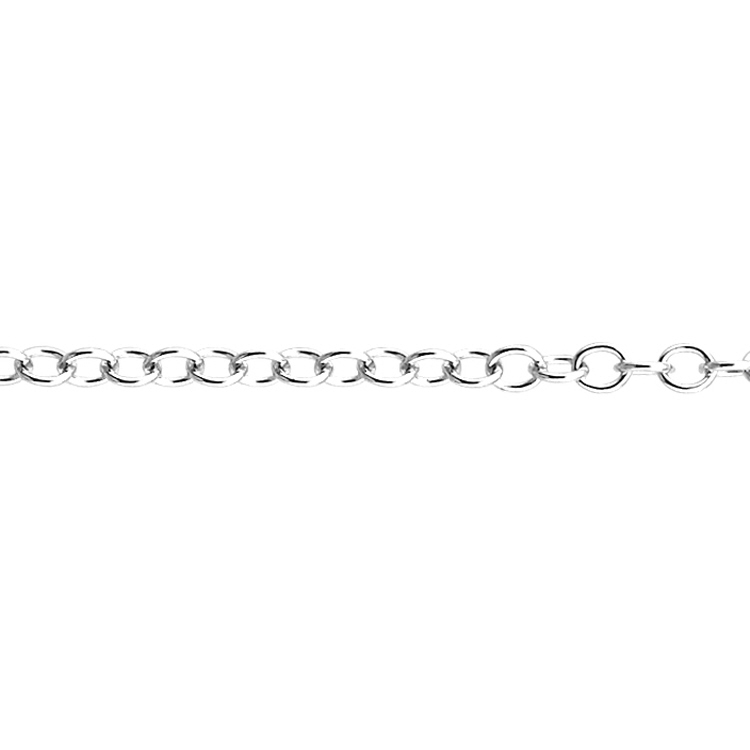 Cable Chain 1.6 x 2mm - 14 Karat White Gold