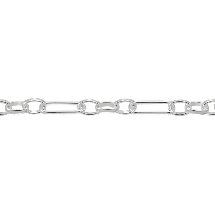 Long and Short Chain 5 x 13.1mm - Sterling Silver