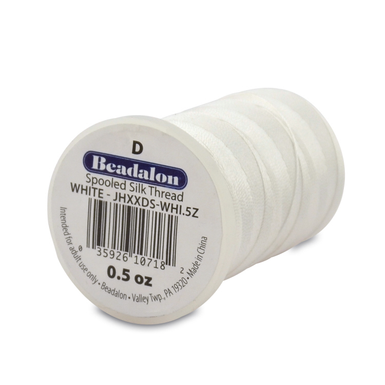 White Silk Spooled Thread - Size D