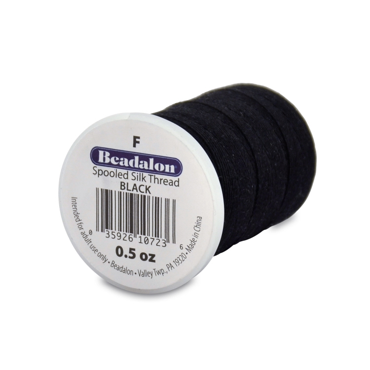 Black Silk Spooled Thread - Size F