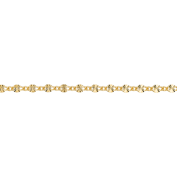 Starburst Chain 2.2mm x 2.6mm - 14 Karat Gold